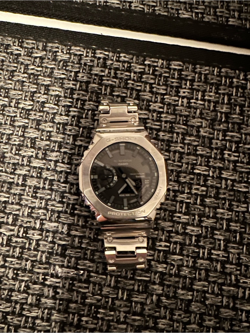Casio Silver Watch with Black Dial